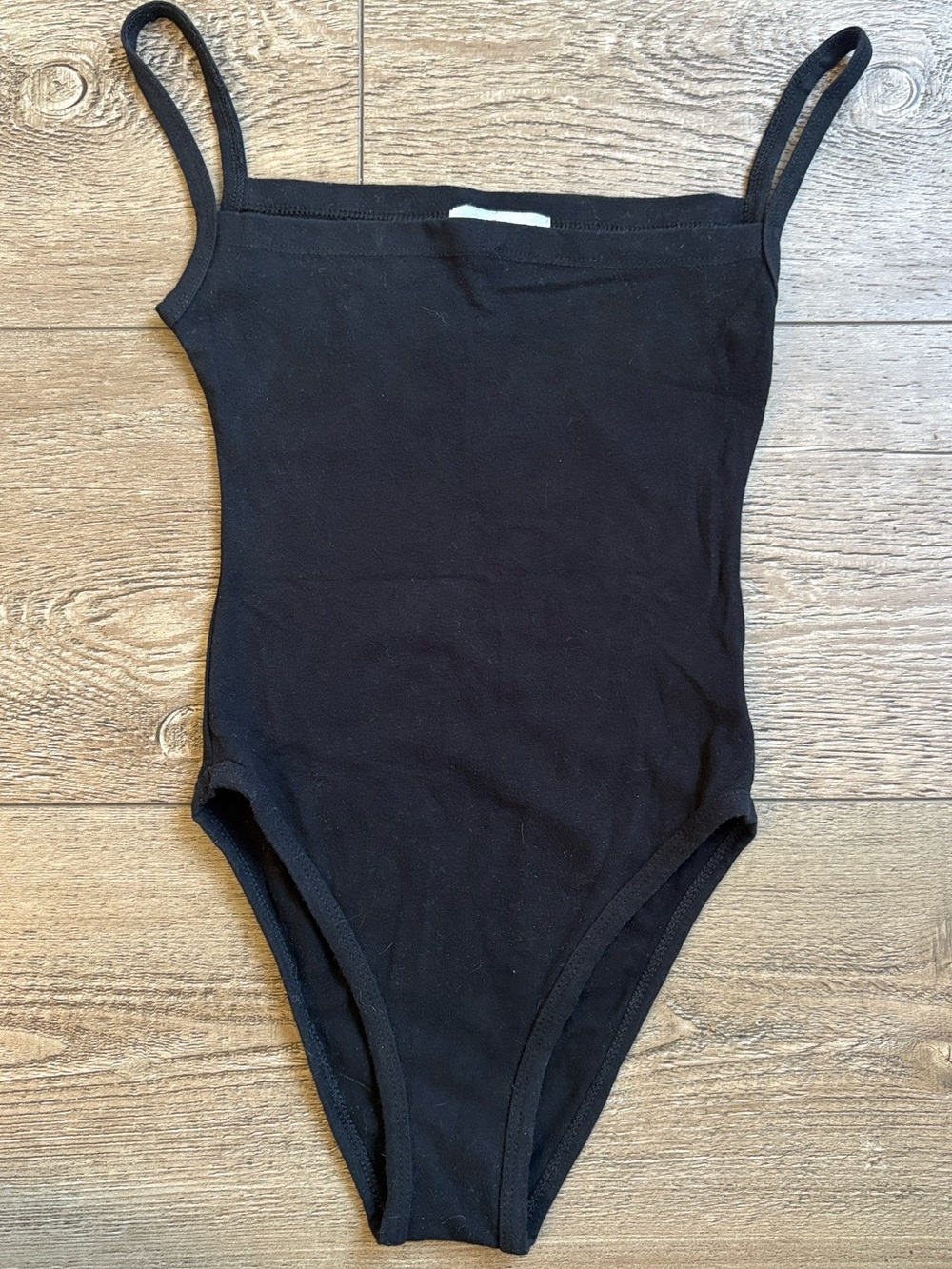 Gil Rodriguez La Pointe Black Square Neck Tank Top Bodysuit Balletcore